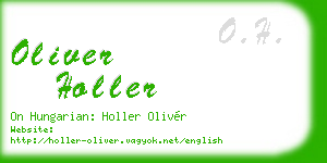 oliver holler business card