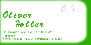 oliver holler business card